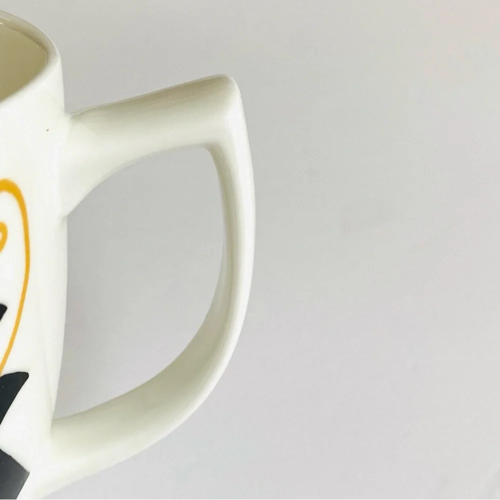 Great Shakes Fine Bone China Cat Mug Whimsical Black Cat Tea Mug Art Deco Style
